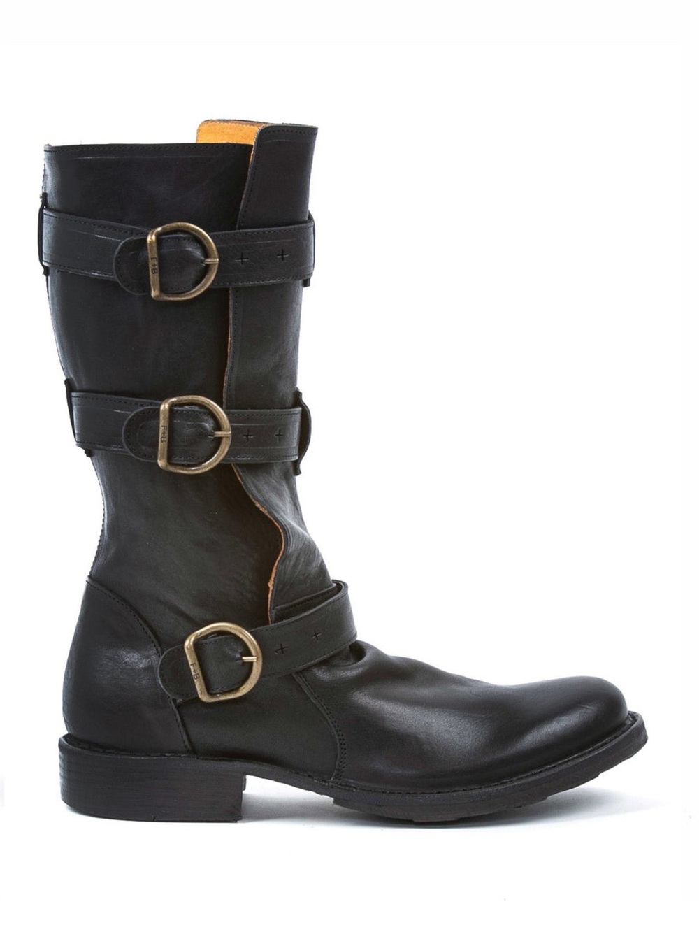 Fiorentini + Baker Eternity Women’s 7040 Black Leather Biker Moto Boots 37 US 7